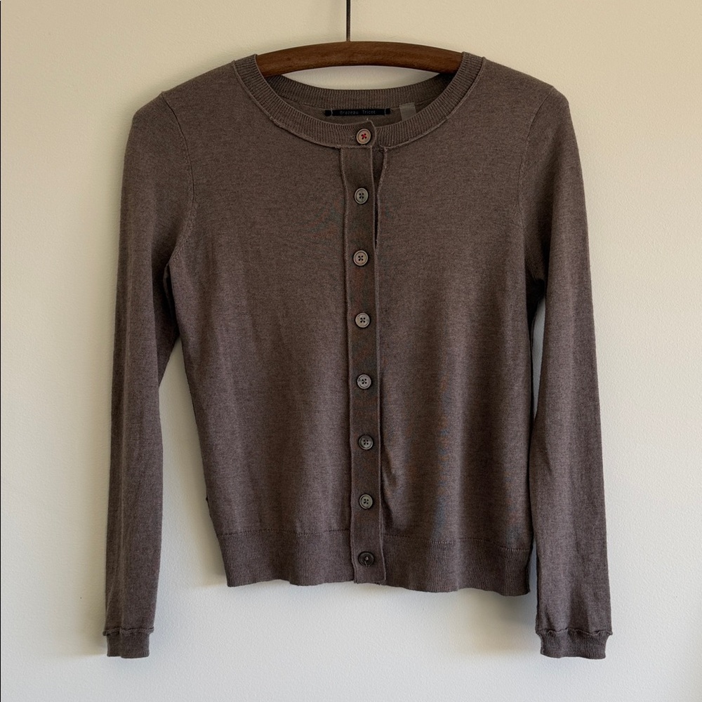 BRAZEAU TRICOT CASHMERE CARDIGAN Sz 2